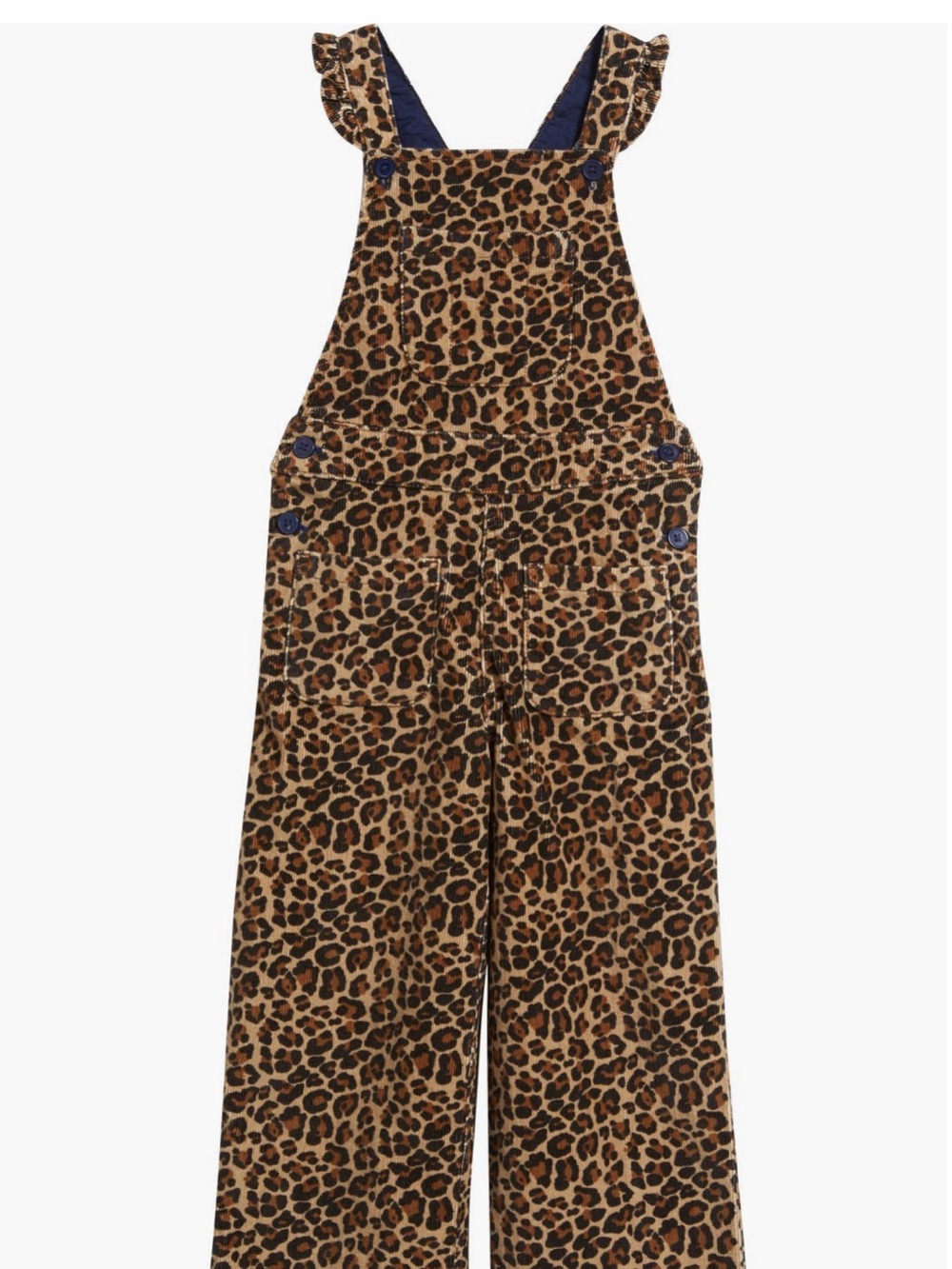 Mini Boden Corduroy Leopard Overalls 2-3T